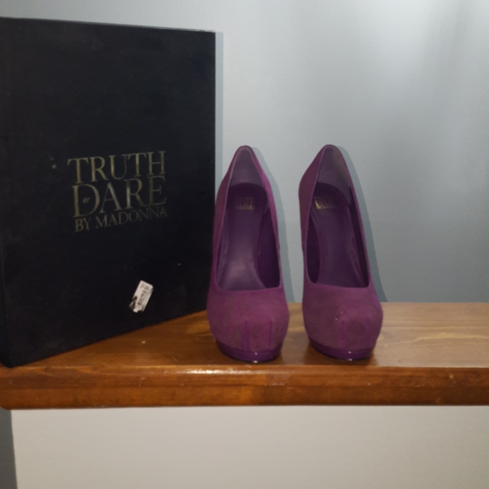 Purple Platform Pumps